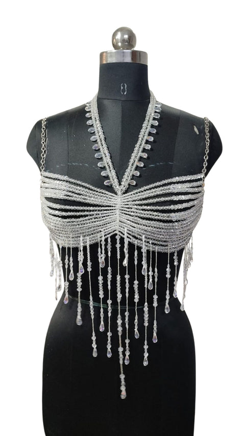 Crystal Blouse With Saree